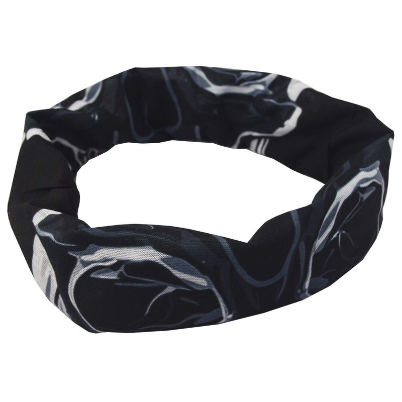 Obacle قناع وجه جمجمة أوباكل نصف لحماية من الغبار والرياح والأشعة فوق البنفسجية والشمس، قناع أنبوبي ثلاثي الأبعاد بدون seams للرجال والنساء، قناع هيكل عظمي متين ورقيق وقابل للتنفس لركوب الدراجات النارية والرياضات والمهرجانات (جمجمة بخط أبيض) - Image 4